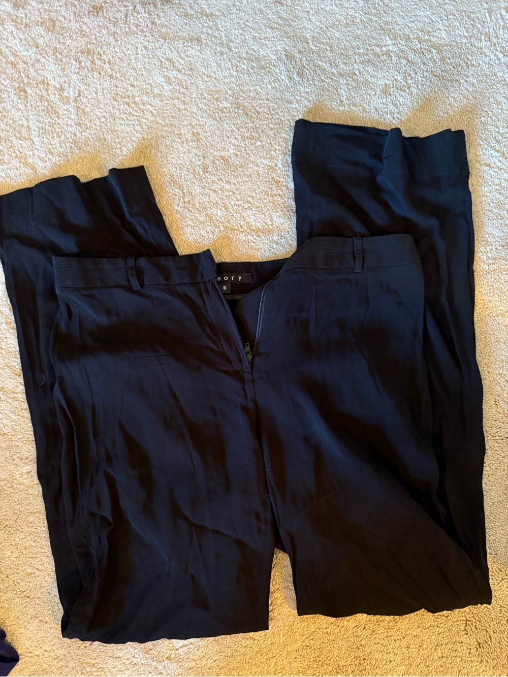 Theory Black Straight-Leg Business Casual Women's Pants